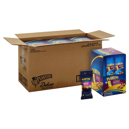 Kraft Kraft Planters Deluxe Mixed Nuts 2.25 oz. Tube, PK72 00029000015777